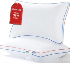 Bed Pillows Standard Size Set 2 PCS Down Alternative Firm Support 20x26 Inch