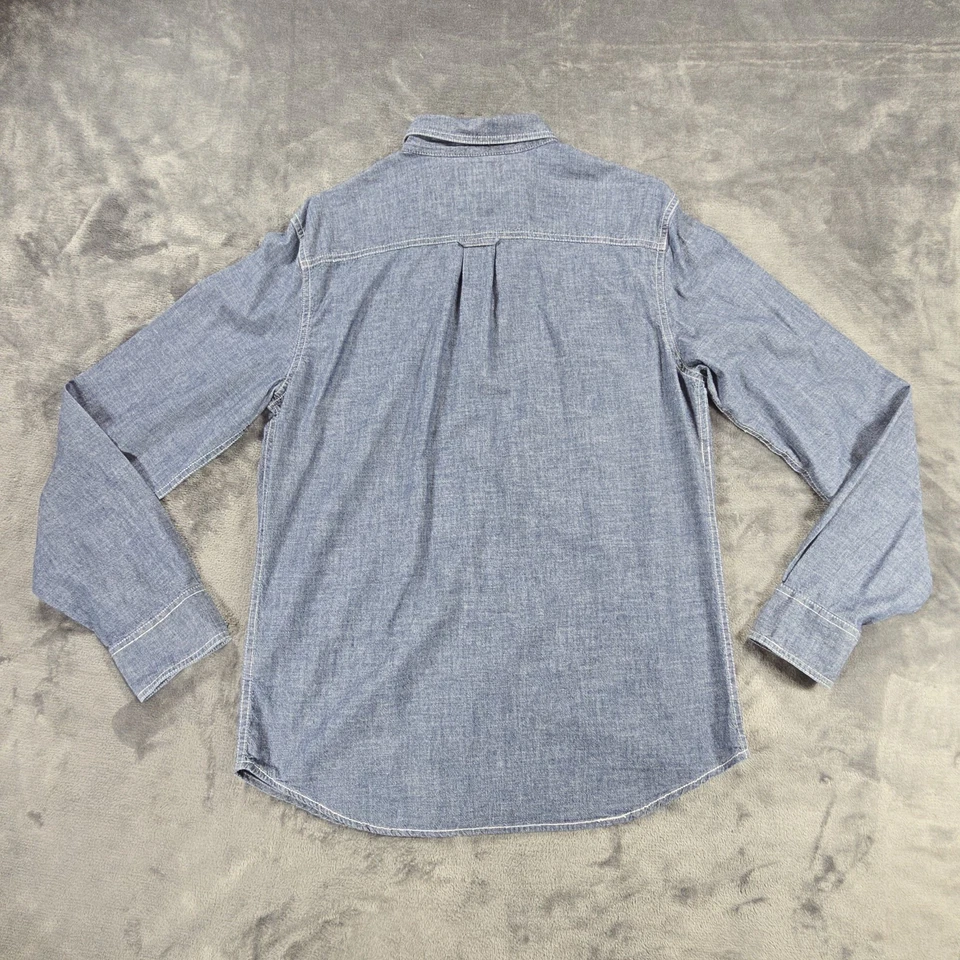 De Colección Converse One Star Denim Camisa con Botones Para Hombres M Azul Retro Informal Manga Larga Y2K Foto 4 de 4