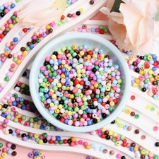 Acrylic beads Findings DIY Loose Beads Jewelry 1000Pcs 4mm wholesale USA .