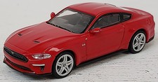 Minichamps NEW HO 1/87 Scale 2018 Ford Mustang 5.0 GT in Red with Aluminum Rims