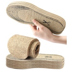 Multisize Warm Wool Felt Insoles Thickened Winter Shockabsorbing Shoe Inserts