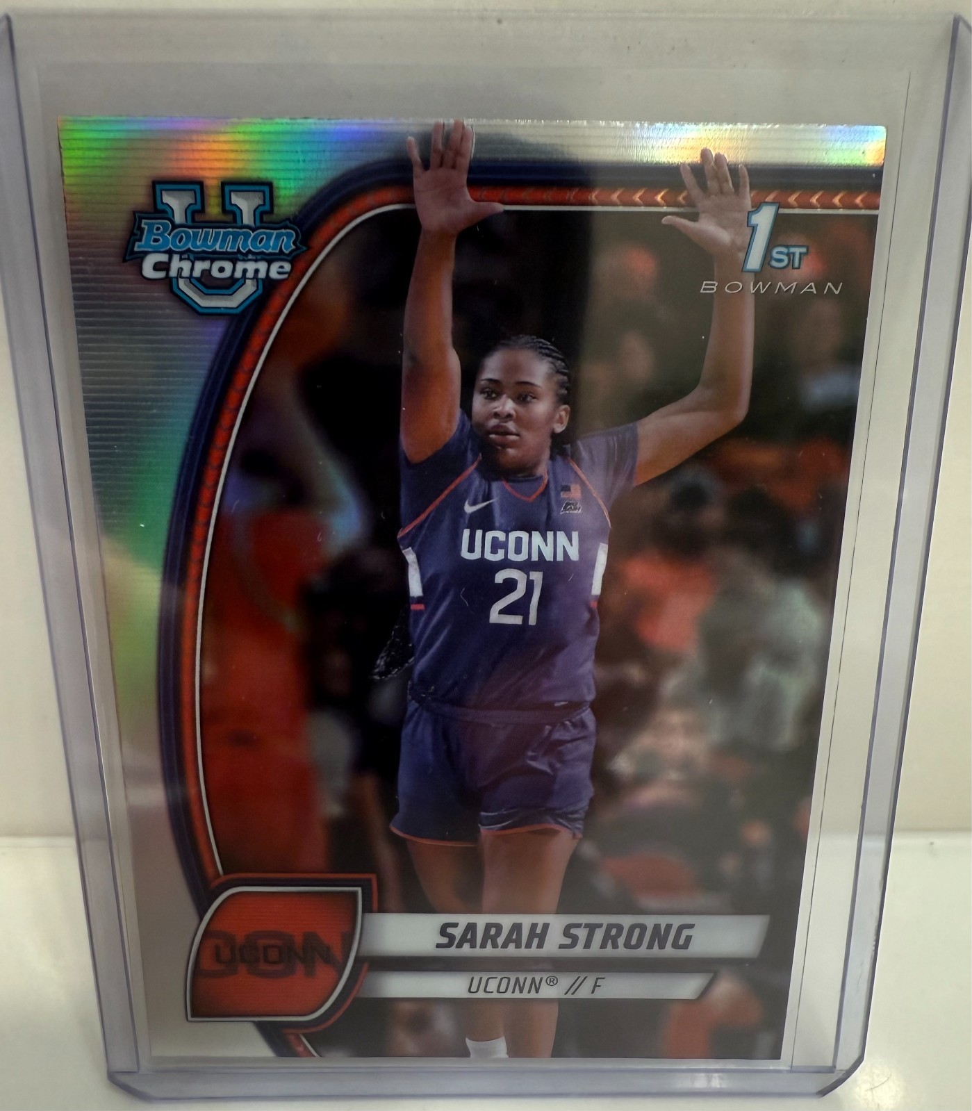 2024-25 Bowman University Chrome - Sarah Strong UConn Huskies #62 Refractor (RC)