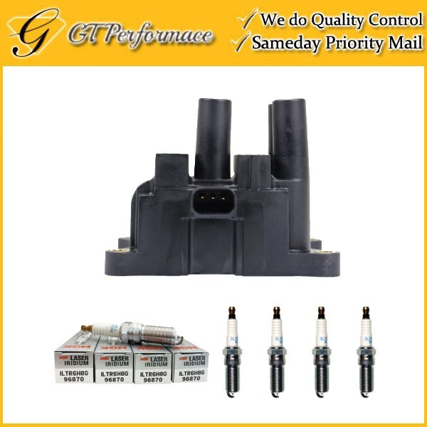 Quality Ignition Coil  NGK Spark Plug 4PCS for 2011-2019 Ford Fiesta 1.6L L4