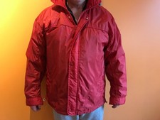 Rote Regenjacke mit Innenfutter in Größe L