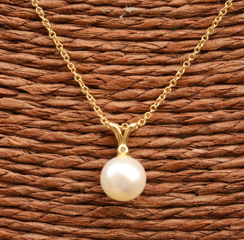 Chain Necklace & Pearl Pendant
