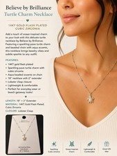 Believe by Brilliance 14K Gold Plated Turtle ...