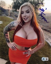 Hot Sexy Cubbi Thompson Signed 8x10 Photo Adult Star Autograph Beckett Hologram