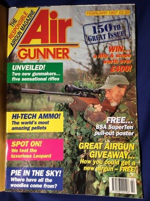 Air Gunner Feb 1997. BSA SuperTen/Alros100,140,400/Stalker Leopard/Career 707.