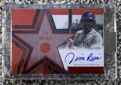 2025 Topps Five Star Jim Rice Red Auto /5 In Holder From Hobby Box