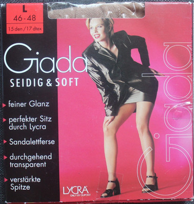 Giada Seidig & Soft  Strumpfhose Gr. 46 - 48 Puder 15 den feiner Glanz Neu OVP