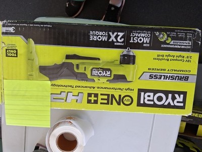  Ryobi One+ 18V Compact Brushless 3/8'' Right Angle Drill Tool Only