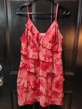 Women's "Wild Fable" Orange Floral Strappy Shift Dress Size Medium