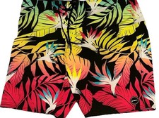 O  Neill Men  s Board Shorts Size 36 Tropical Floral Stretch Swim Trunks Surf