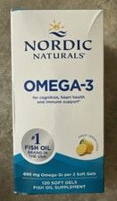 01/28 Nordic Naturals Omega-3, Lemon Flavor - 120 Soft Gels - 690 mg Omega-3