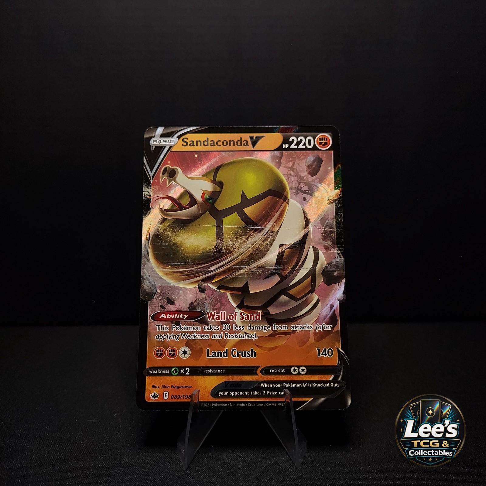 Sandaconda V 089/198 Chilling Reign CRE English Pokemon Card - DMG