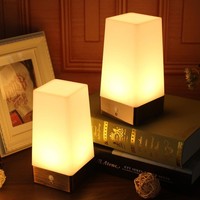 Tischlampe 2 StüCk Retro LED Nachtlicht Mit Kabellosem PIR Bewegungsmelder