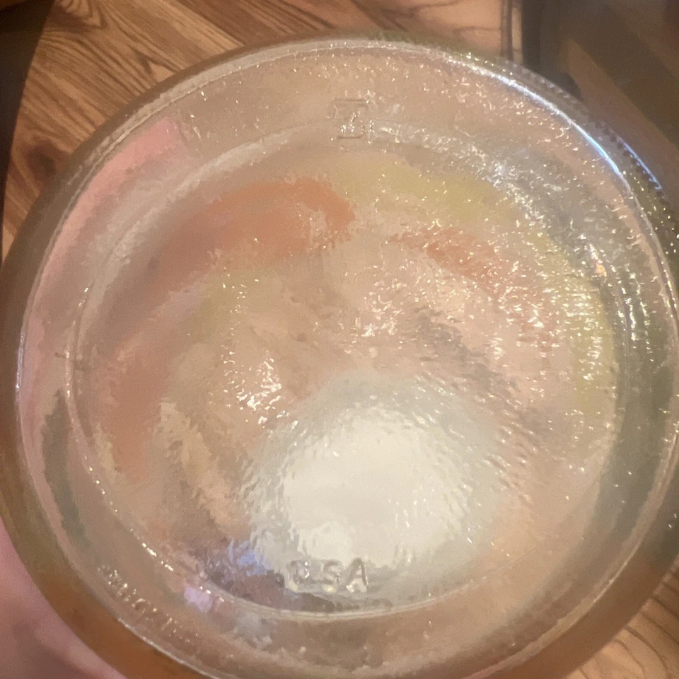 Jarra jarra de jugo de naranja Anchor Hocking vintage EE. UU. con tapa Foto 3 de 4