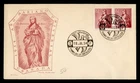 DR WHO 1954 SPAIN FDC ANO MARIANO CACHET PAIR M68131