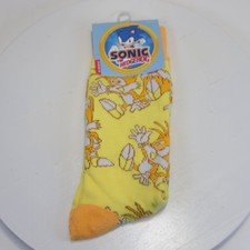 New Sonic The Hedgehog Yellow Socks Size 10-13