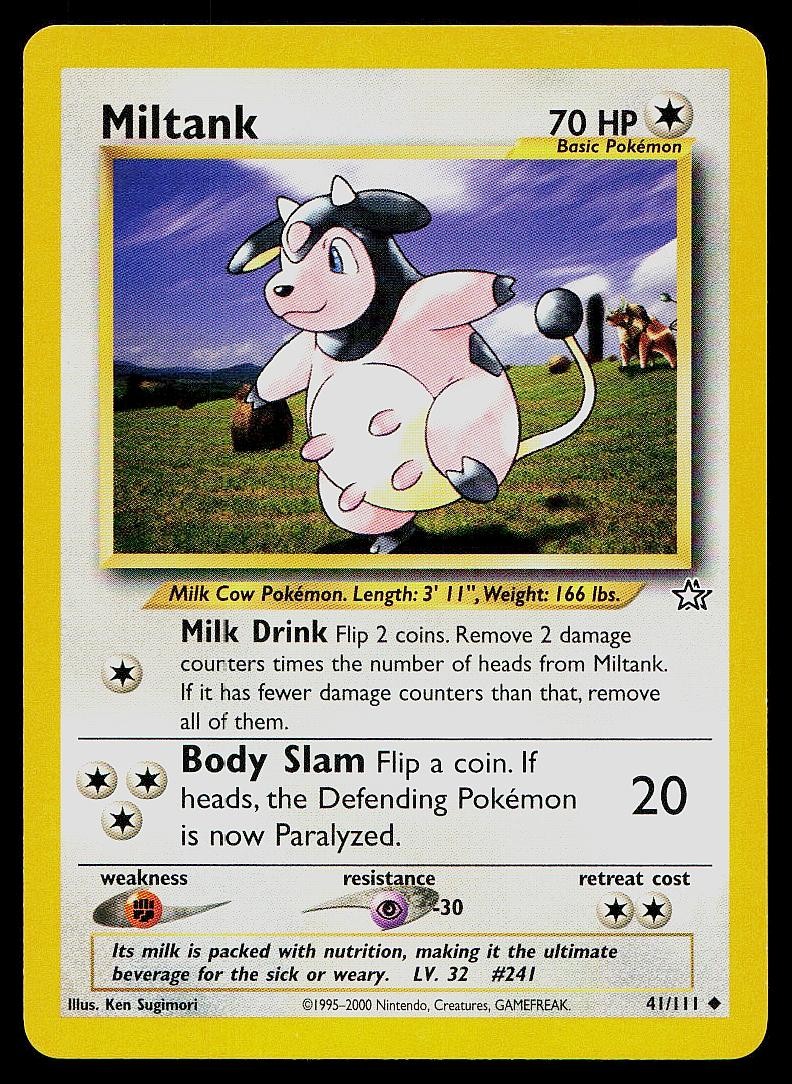Pokemon Card Neo Genesis Miltank 41/111 Uncommon