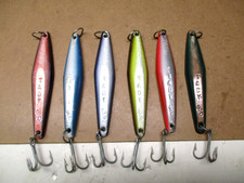 VINTAGE TUNA LURE ** TADY 4/0 Surface Iron Jig Set of 6 Early Nice SET!