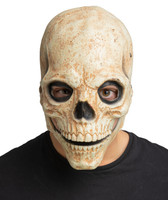 Wicked Latex Maske Totenkopf Skelett Beige Halloween Fancy Dress Accessoire