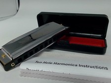 Wilody Harmonica, 10 Holes Key C 20 Tunes Diatonic Blues Silver