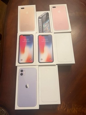 Lot of Empty Apple iPhone Boxes   iPhone 4 6 7 + X 11   Authentic Set  of 8
