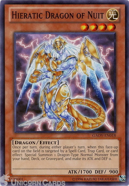 GAOV-EN018 Hieratic Dragon of Nuit Common UNL Edition Mint YuGiOh Card