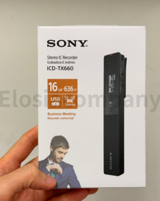Sony ICD-TX660 Digital Voice Recorder 16GB USB-C OLED Display Stereo Mic
