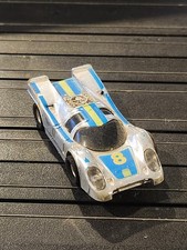 Tyco Slot Car Chrome Blue 8 Porsche 917 Working