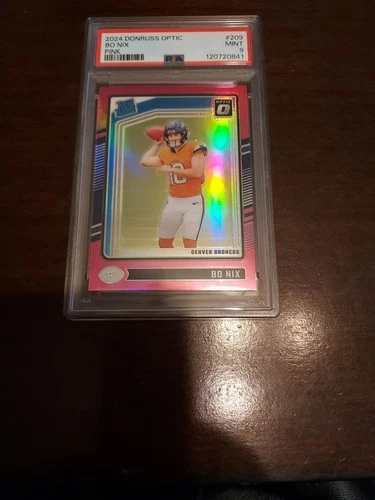 2024 PANINI DONRUSS OPTIC PINK BO NIX # 209 RC ROOKIE 🔥 DENVER BRONCOS PSA 9