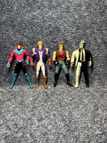 Vintage Mixed Lot Of 4 Action Figures Batman & X-Men Uncanny Comic Book Heroes