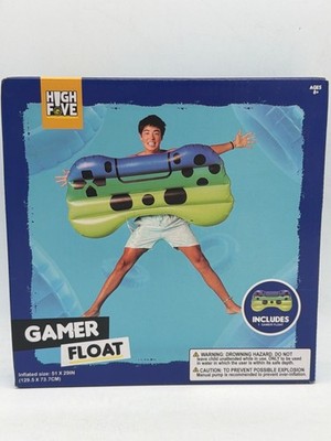 High Five Gamer Float Inflatable Pool Toy 51'' x 29'' With Repair Patch Ages 8+