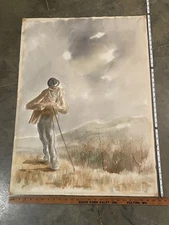 Eduardo Vicente (1906-1968) Spanish  Vintage Watercolor Painting 1950’s