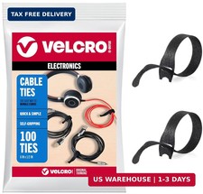 VELCRO Brand Reusable Cable Ties, Practical Tech Gifts for Men, 100 Pack 6 Inch