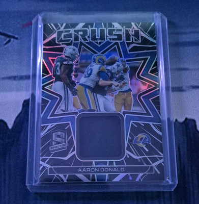 Panini 2023 Spectra Aaron Donald Crush Memorabilia #CRU-ADO Rams 49/75