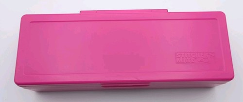 Stitcher's Mate Magnetisches Nadeletui mit 2 Fächern und Lineal innen rosa - Bild 1 von 9