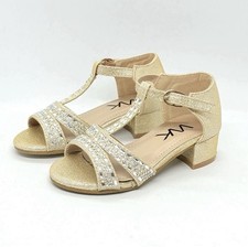 Girls' Dress Pageant Evening Party Shoes Gold size 10