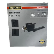 Defiant Tonebridge Matte Black Single Cylinder Combo Pack Square Series