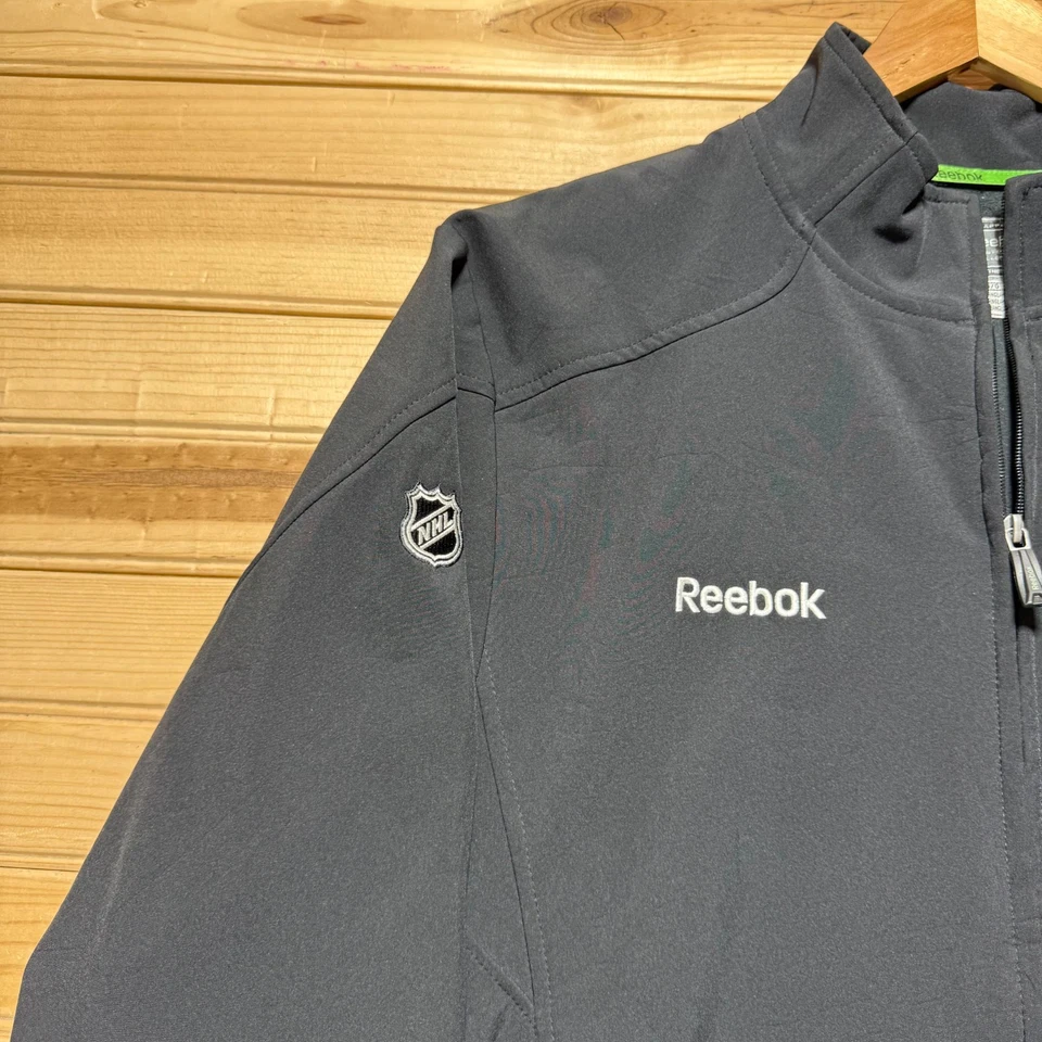 Chaqueta Y2K Reebok Center Ice Pittsburgh Penguins NHL Cremallera Completa Cuello Simulado - Grande Foto 3 de 4