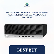 HP Desktop 8th Gen PC i7-8700, 16GB RAM, 512G...