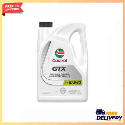 #ad Castrol GTX 10W 30 Conventional Motor Oil 5 Quarts Protects Engine Life $20.99