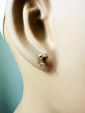 Estate 14K Yellow Gold "Dolphin" Stud Earrings