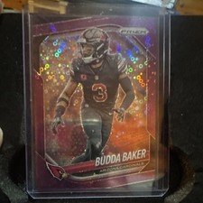 2025 Panini Prizm Purple No Huddle Budda Baker Cardinals #125 Serial /75