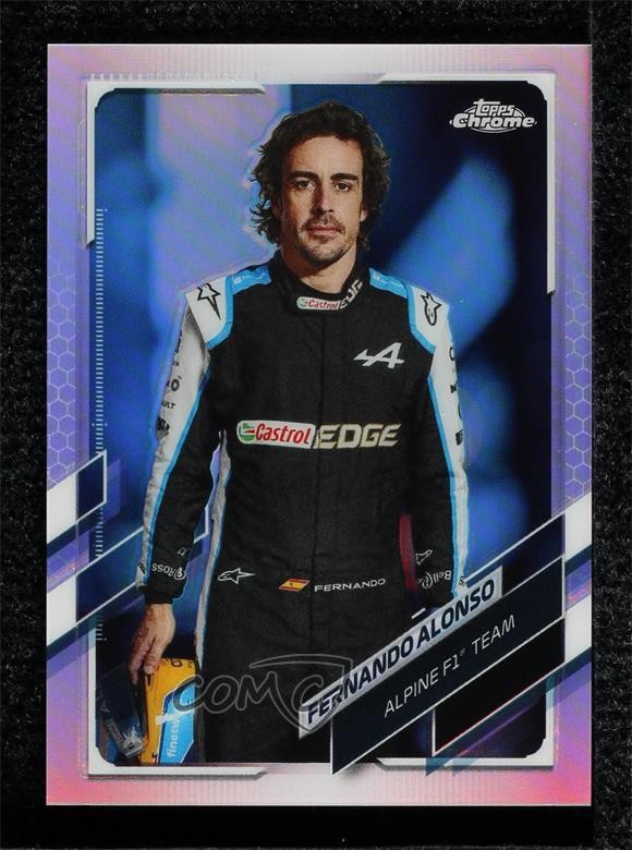 2021 Topps Chrome Formula 1 F1 Racers Refractor Fernando Alonso #9 3f0