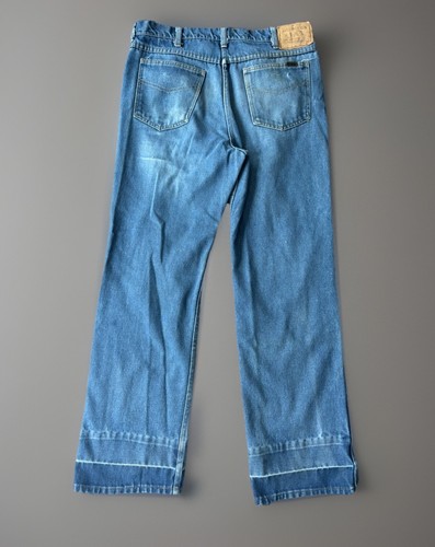 70s Roebucks Thrashed PATCHED Faded Straight Jeans.34/31” scoville - Bild 2 von 6