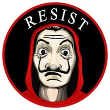 Resist Bumper Sticker - Salvador Dali Premium Vinyl Decal 3 x 3 inch  for Car