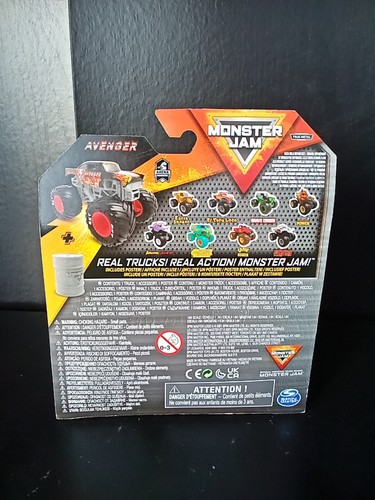 2022 SPIN MASTER MONSTER JAM SERIES 23 ARENA FAVORITES 1/64 AVENGER BLACK FLAMES - Bild 2 von 2