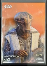 2025 Topps Chrome Star Wars Slowen Lo Rebel Orange Refractor 25/25 #AV-168